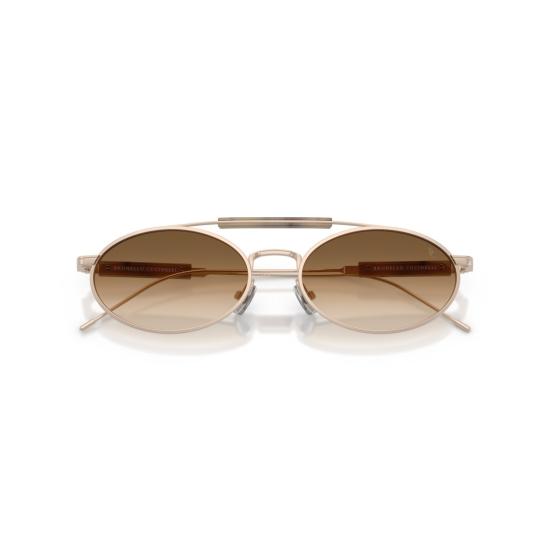  브루넬로 쿠치넬리 선글라스 0BC2013ST 타원형 티타늄  (그라데이션 브라운 렌즈)