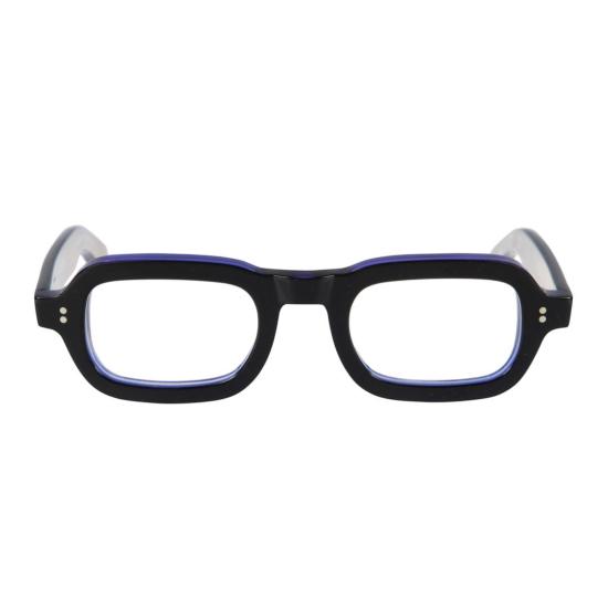  카돌 안경 메탈릭 도트 디테일이 돋보이는 로키 볼드 직사각형 프레임 안경