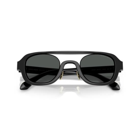  조르지오 아르마니 선글라스 0Ar8247 골드 액센트가 있는 볼드한 직사각형 프레임 - GIORGIO ARMANI