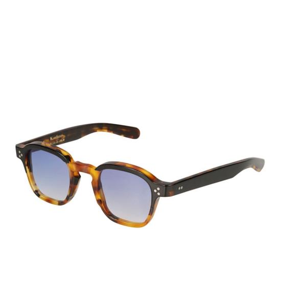  카돌 선글라스 잭 호피 무늬 사각 프레임 , 그라데이션 블루 렌즈 - KADOR