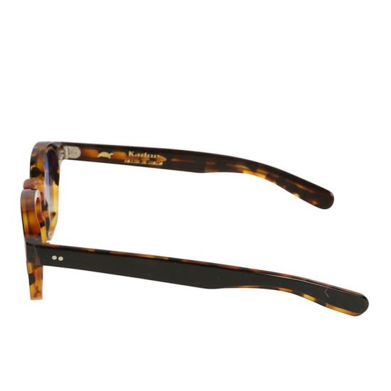  카돌 선글라스 잭 호피 무늬 사각 프레임 , 그라데이션 블루 렌즈 - KADOR