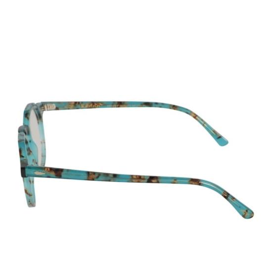  카돌 선글라스 저스틴 라운드 터쿼이즈 앤 브라운 호피 무늬 안경 - KADOR