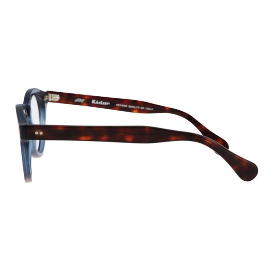  카돌 안경 토니 라운드 블루 안경테 (호피무늬 다리) - KADOR