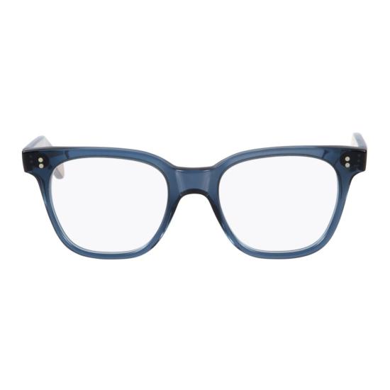  카돌 안경 코어 반투명 블루 스퀘어 프레임 안경 (호피무늬 다리)