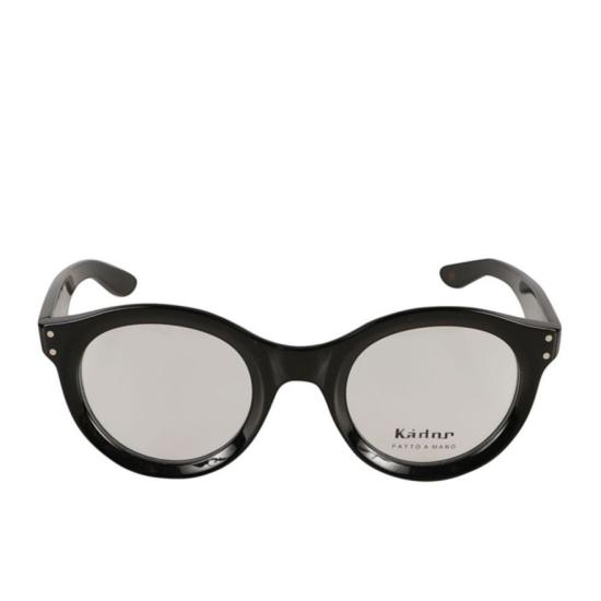  카돌 선글라스 두꺼운 유광 블랙 프레임에 둥근 렌즈가 달린