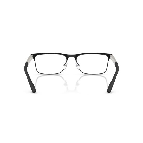 26SS 엠포리오 아르마니 안경 0Ea1183 실버 액센트가 있는 직사각형 무광 블랙 - EMPORIO ARMANI