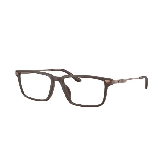 26SS 엠포리오 아르마니 안경 0Ea3268u 직사각형 무광 마감 곡선형 다리 안경 - EMPORIO ARMANI
