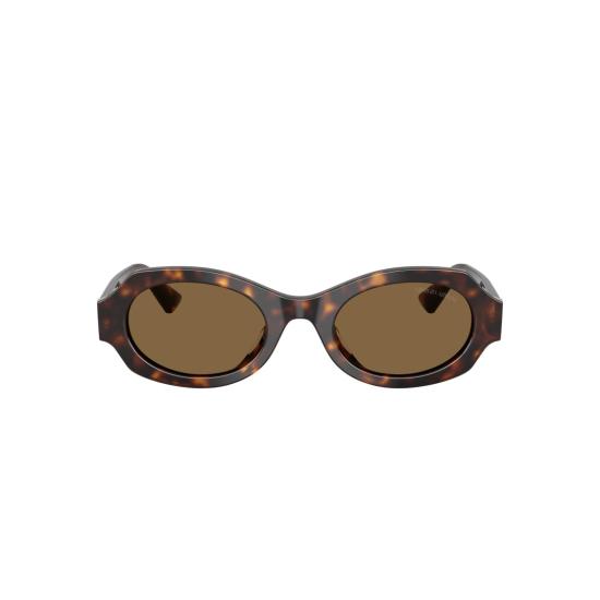  조르지오 아르마니 선글라스 0Ar8245hu 로고 디테일이 있는 호피 무늬 타원형 프레임 - GIORGIO ARMANI