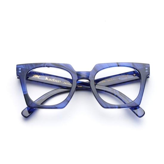  카돌 안경 마블 패턴의 마야 오버사이즈 스퀘어 프레임 안경