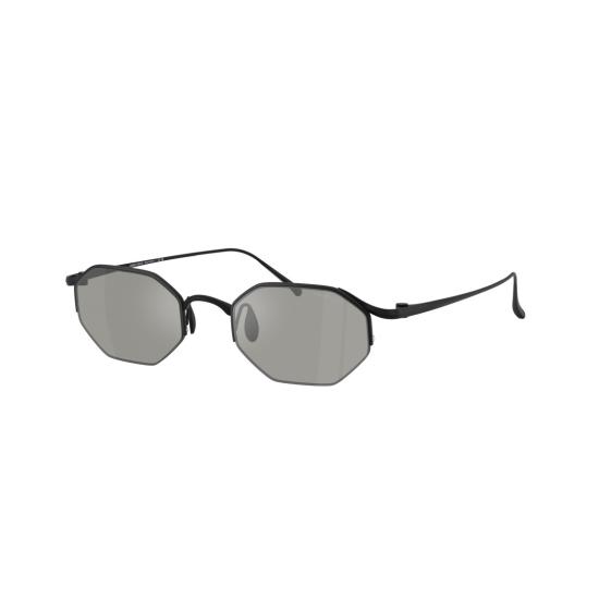  조르지오 아르마니 선글라스 0Ar6171t 기하학적 팔각형 블랙 티타늄 - GIORGIO ARMANI