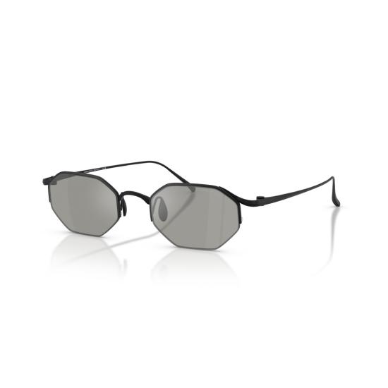  조르지오 아르마니 선글라스 0Ar6171t 기하학적 팔각형 블랙 티타늄 - GIORGIO ARMANI