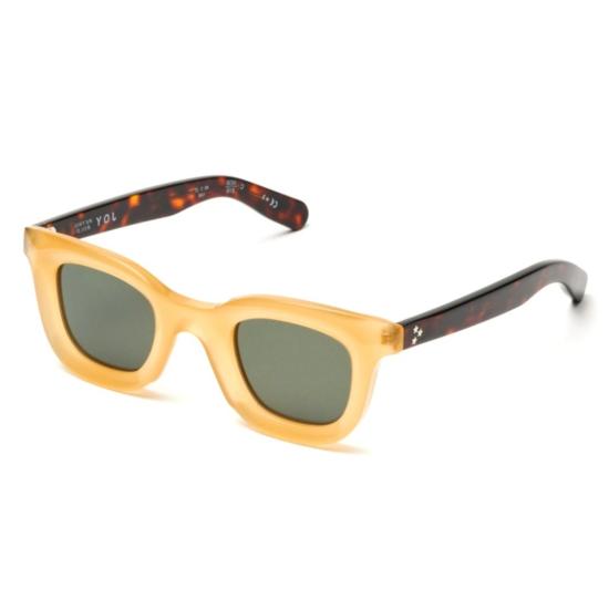  카돌 선글라스 조이 반투명 앰버 스퀘어  (호피 무늬 프레임) - KADOR