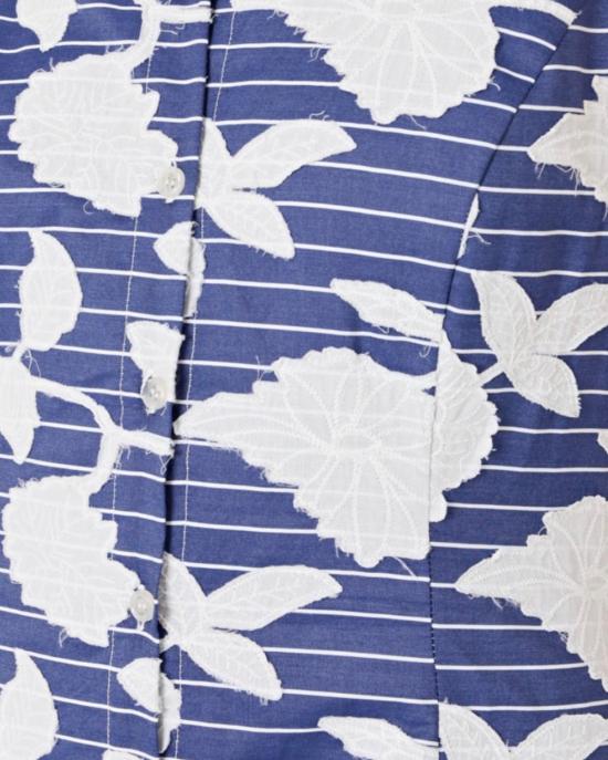  밀리 숏 원피스 맥신 플로럴 미니 드레스 블루/화이트 - MILLY