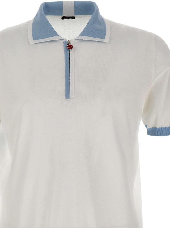 26SS 키톤 폴로 티셔츠 UMK0571V108A00K WHITE - KITON