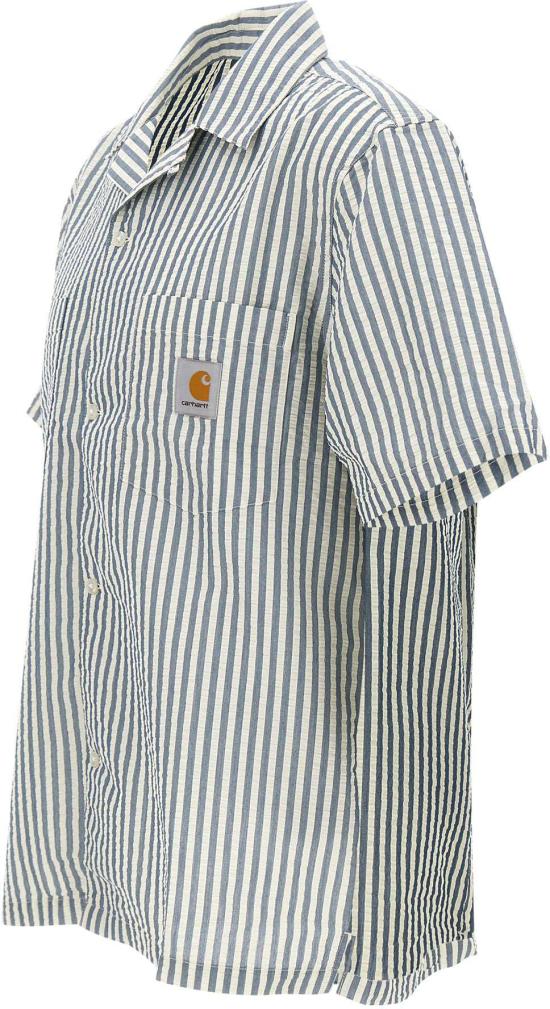 26SS 칼하트 반팔 셔츠 CARHARTTWIPSSLEAVELSHIRTCOTONRAYEBLEU WHITE - CARHARTT