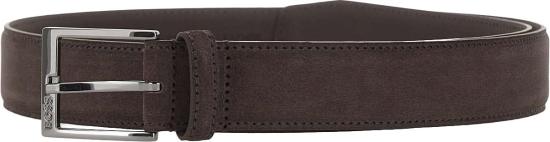 26SS 보스 가죽 벨트 50563958201 BROWN