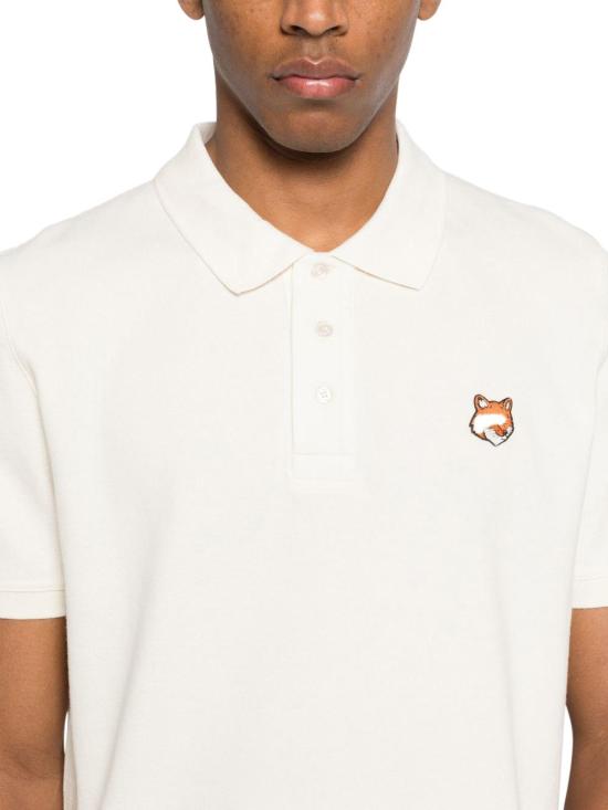 26SS 메종키츠네 폭스 헤드 레귤러 폴로 티셔츠 PM00209KP0002 WHITE - MAISON KITSUNE