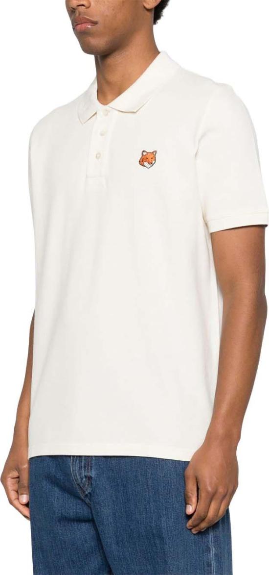 26SS 메종키츠네 폭스 헤드 레귤러 폴로 티셔츠 PM00209KP0002 WHITE - MAISON KITSUNE