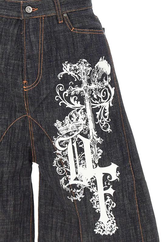 26SS PDF di Domenico Formichetti 데님 숏팬츠 DFM03012DF195WASH NAVY - PDF
