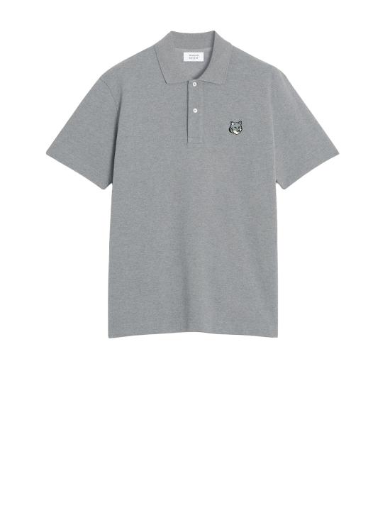 26SS 메종키츠네 폭스 헤드 컴포트 폴로 티셔츠 PM00210KP0001 H131 MEDIUN GREY MELANGE