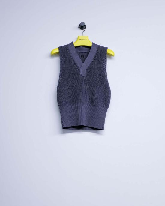  타이가 타카하시 니트 베스트 타이거 타카하시 Lot. 532 면 브이넥 조끼 - TAIGA TAKAHASHI