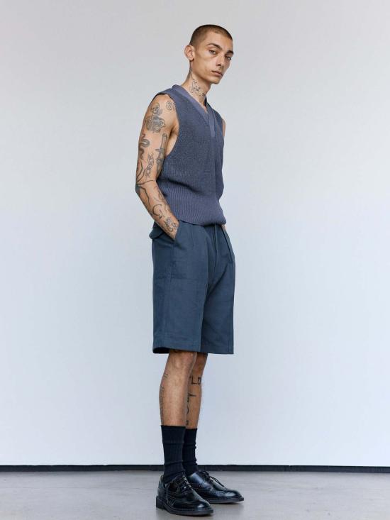  타이가 타카하시 니트 베스트 타이거 타카하시 Lot. 532 면 브이넥 조끼 - TAIGA TAKAHASHI