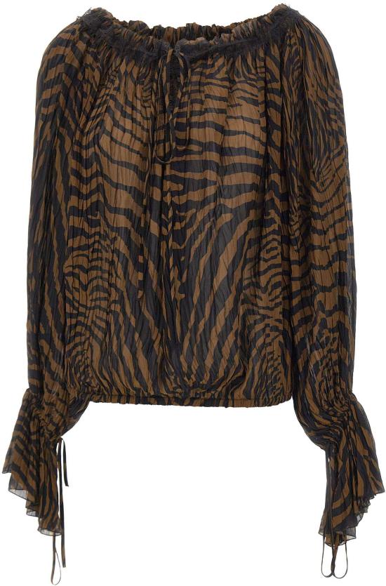 26SS 블루마린 블라우스 2C440AM5179 BROWN