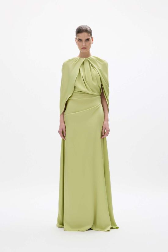  레이첼 길버트 롱 원피스 할리 가운 라임 - RACHEL GILBERT