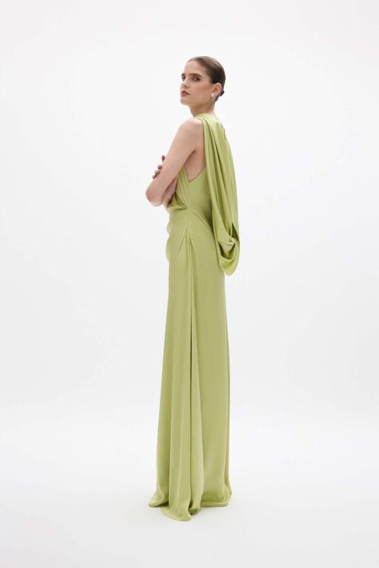  레이첼 길버트 롱 원피스 할리 가운 라임 - RACHEL GILBERT