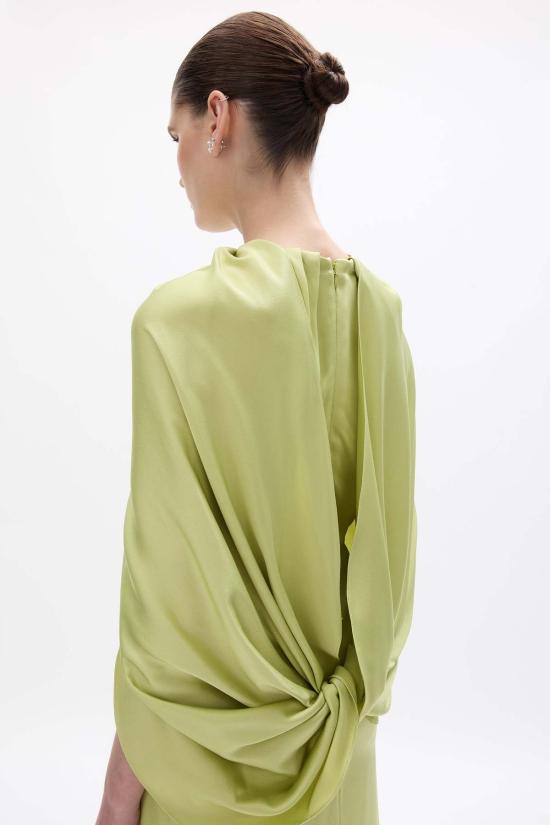  레이첼 길버트 롱 원피스 할리 가운 라임 - RACHEL GILBERT