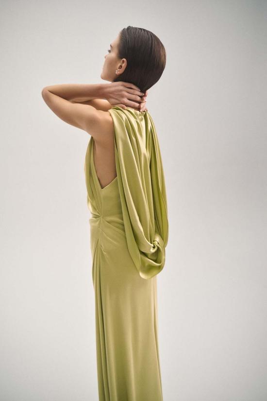  레이첼 길버트 롱 원피스 할리 가운 라임 - RACHEL GILBERT
