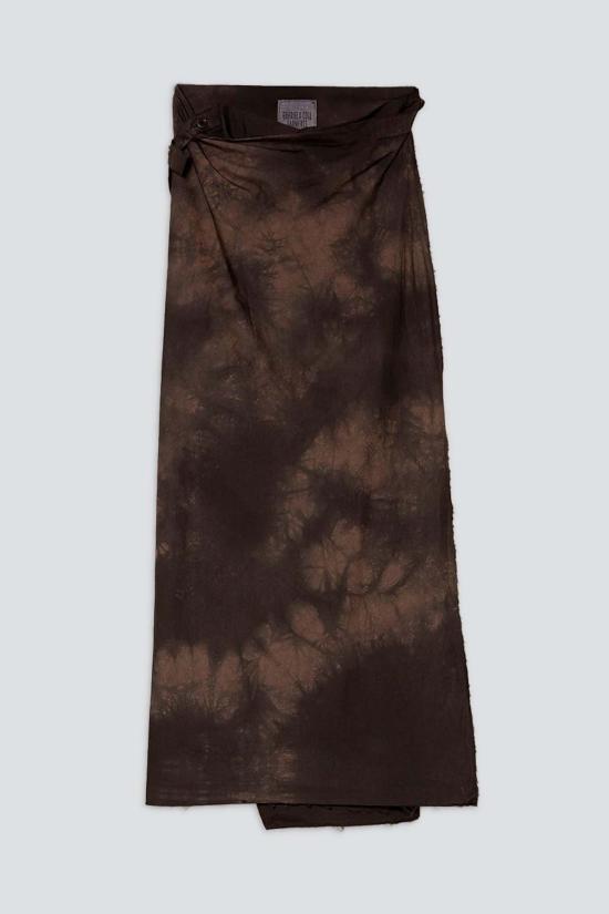  가브리엘라 콜 가먼츠 롱 스커트 304번 블랙/브라운 포플린 랩