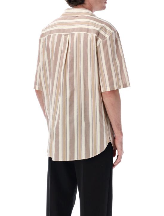 26SS 생로랑 반팔 셔츠 859775Y2N58 2726 BROWN STRIPED - SAINT LAURENT