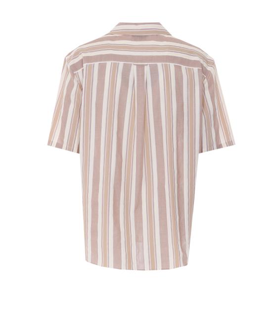 26SS 생로랑 반팔 셔츠 859775Y2N58 2726 BROWN STRIPED - SAINT LAURENT