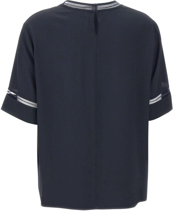 26SS 파비아나 필리피 크레이프 드 신 블라우스 탑 TPD266F289L7755146 NAVY - FABIANA FILIPPI