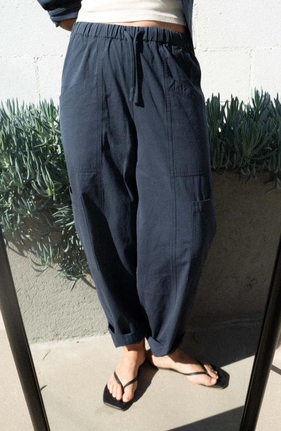  네라네제 트레이닝/조거 팬츠 네라네즈 루아르 포켓  워시드 네이비 - NERANESE