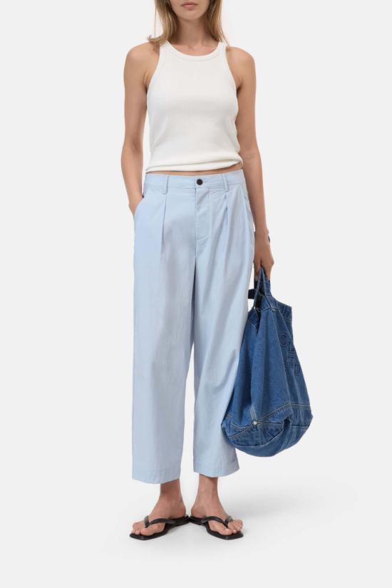  클로즈드 크롭 팬츠 루티 릴랙스드 팬츠 도브 블루