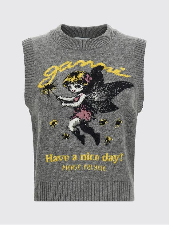 26SS 가니 베스트 A1070269 920 Grey - GANNI