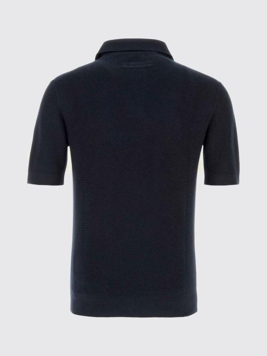 26SS 에르메네질도제냐 폴로 티셔츠 RUHC26A3C31 B09 Blue - ERMENEGILDO ZEGNA