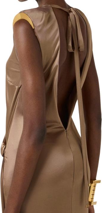 26SS 엘리자베타프랜치 롱 원피스 ABR2461E2229 BEIGE - ELISABETTA FRANCHI