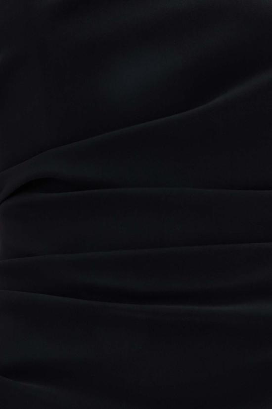  레이첼 길버트 롱 원피스 로와나 원숄더 가운 블랙 - RACHEL GILBERT