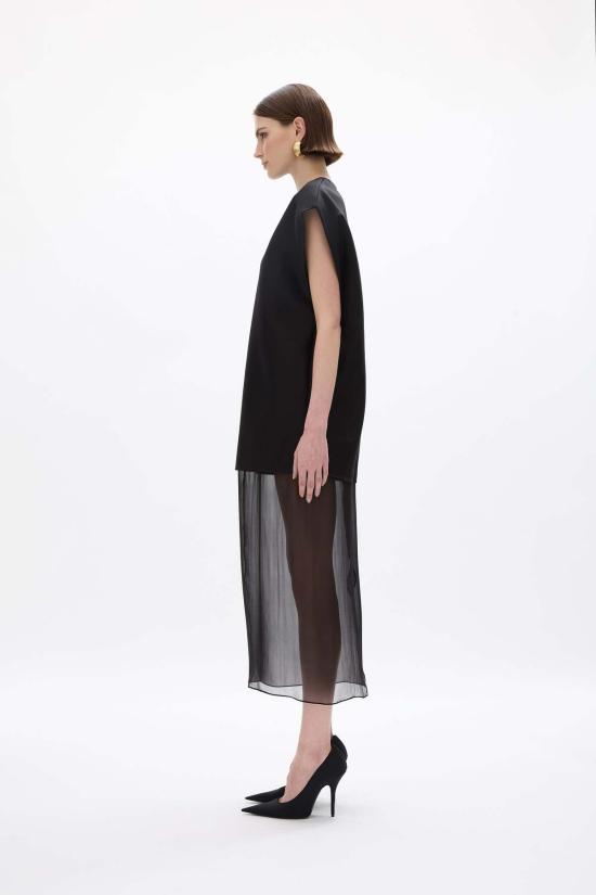  레이첼 길버트 롱 원피스 비다 시프트 드레스 블랙 - RACHEL GILBERT