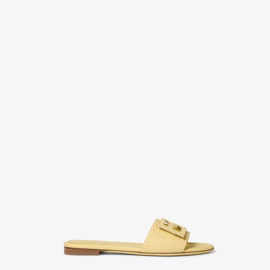 26SS 펜디 바게트 시에나 레더 슬라이드 8R8136AQY2 F1TKV YELLOW