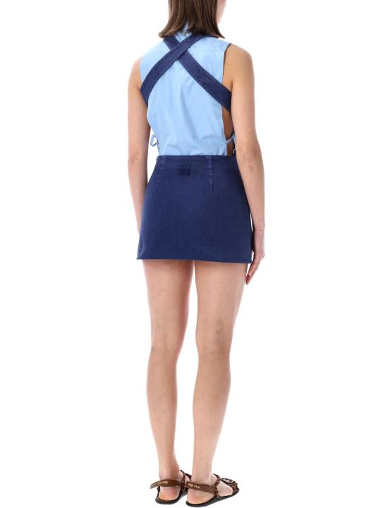 26SS 미우미우 숏 원피스 MF634519JY F0021 INCHIOSTRO - MIU MIU