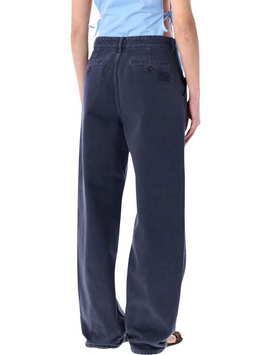 26SS 미우미우 스트레이트 팬츠 MP197019JY F063H INK BLUE - MIU MIU