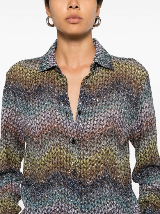 26SS 미소니 블라우스 DS26SJ0ZBC0065SMSNS BLU - MISSONI