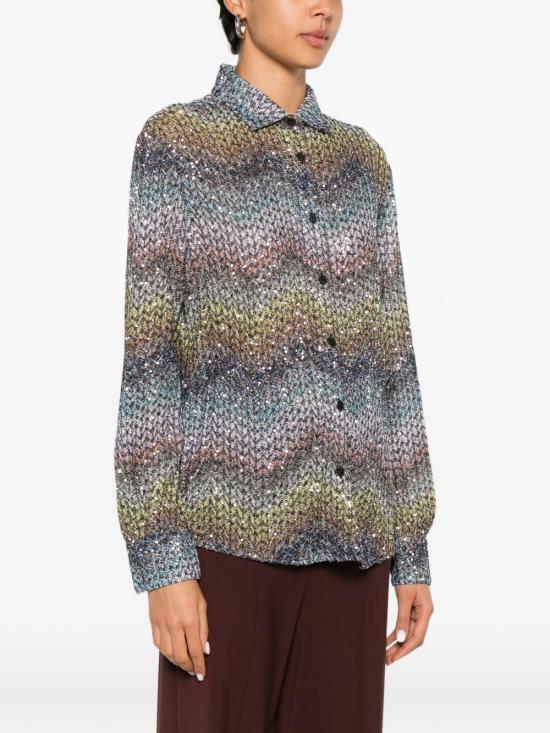 26SS 미소니 블라우스 DS26SJ0ZBC0065SMSNS BLU - MISSONI
