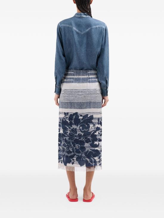 26SS 피에르루이마샤 롱 스커트 ALOESGO12830518397101 BLU - PIERRE LOUIS MASCIA