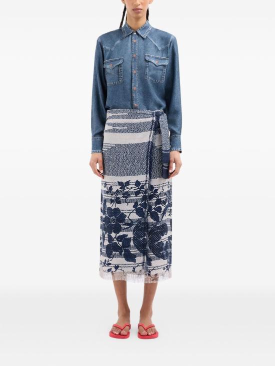 26SS 피에르루이마샤 롱 스커트 ALOESGO12830518397101 BLU - PIERRE LOUIS MASCIA