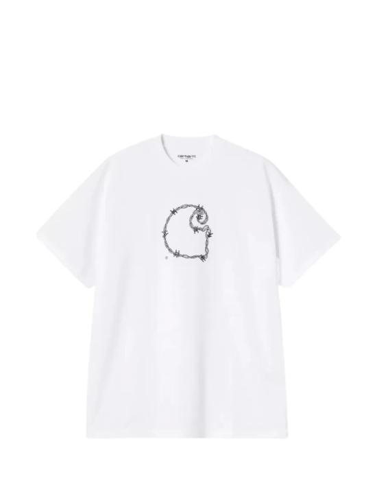 26SS 칼하트 WIP 숏슬리브 바브와이어 C 티셔츠 I03623702XX BIANCO